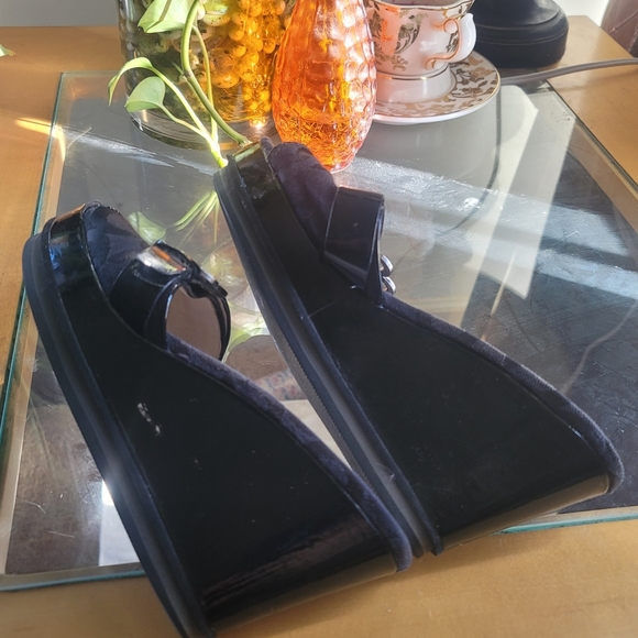 Coach Geri Signature Patent Leather Platform Wedges - Picture 5 of 7